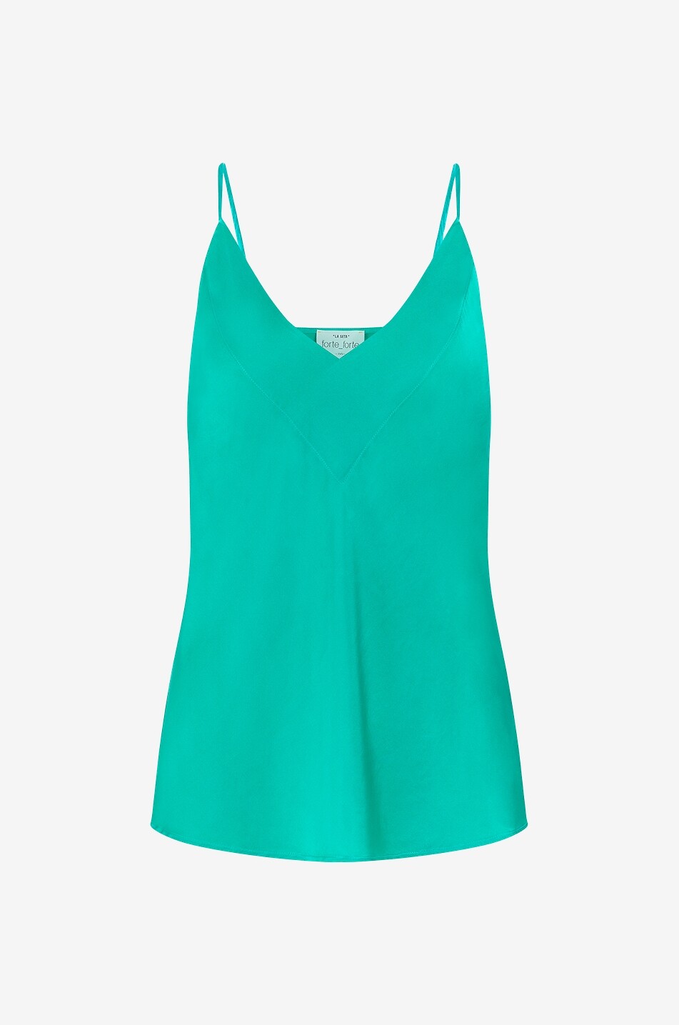 FORTE FORTE Caraco en satin de soie Femme VERT 1