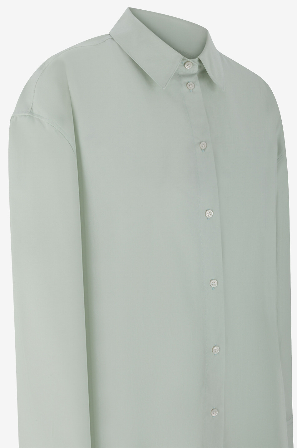 LOULOU STUDIO Chemise en coton Espanto Femme VERT CLAIR 3