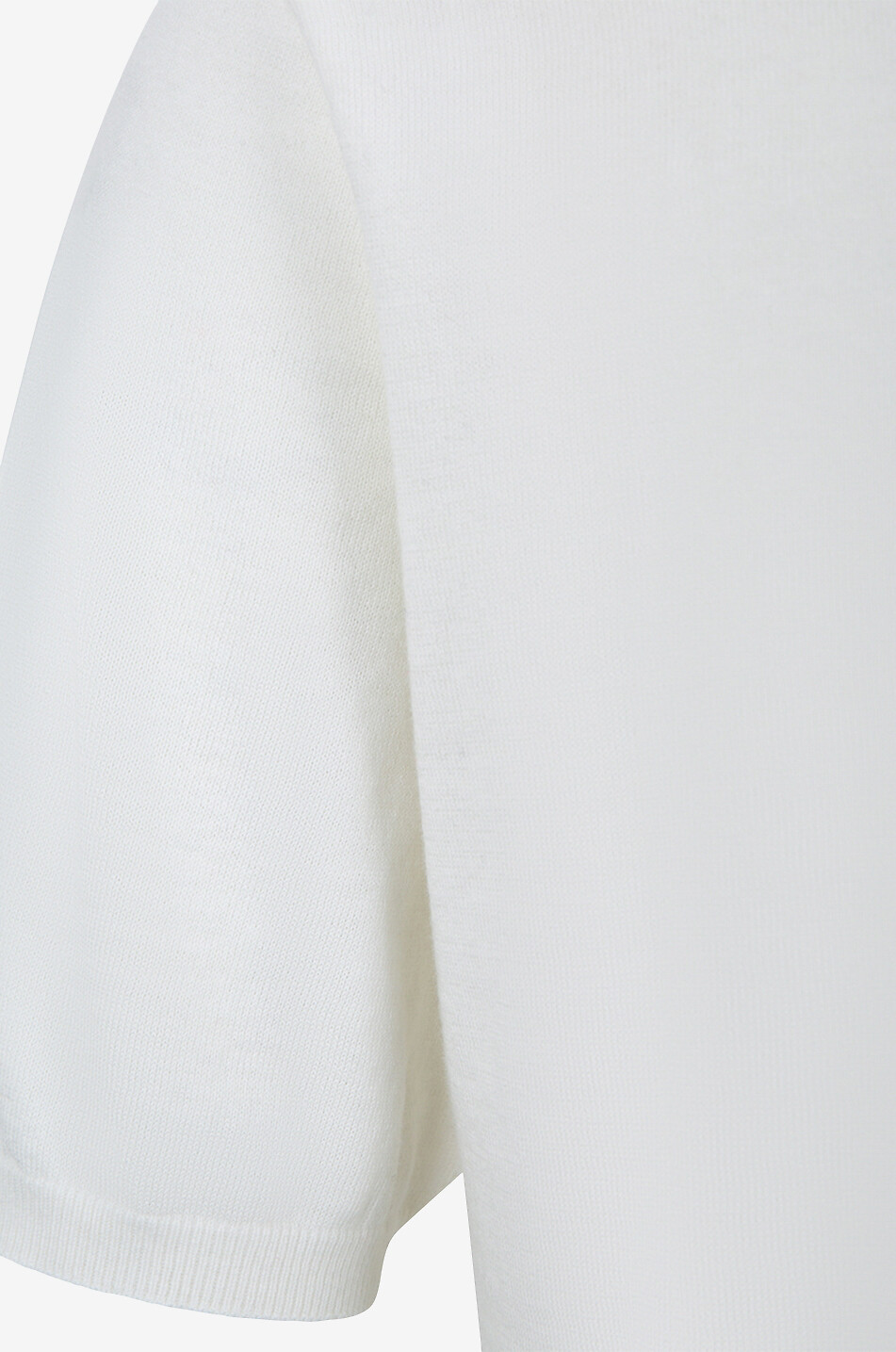 Pull fin à manches courtes en coton et cachemire