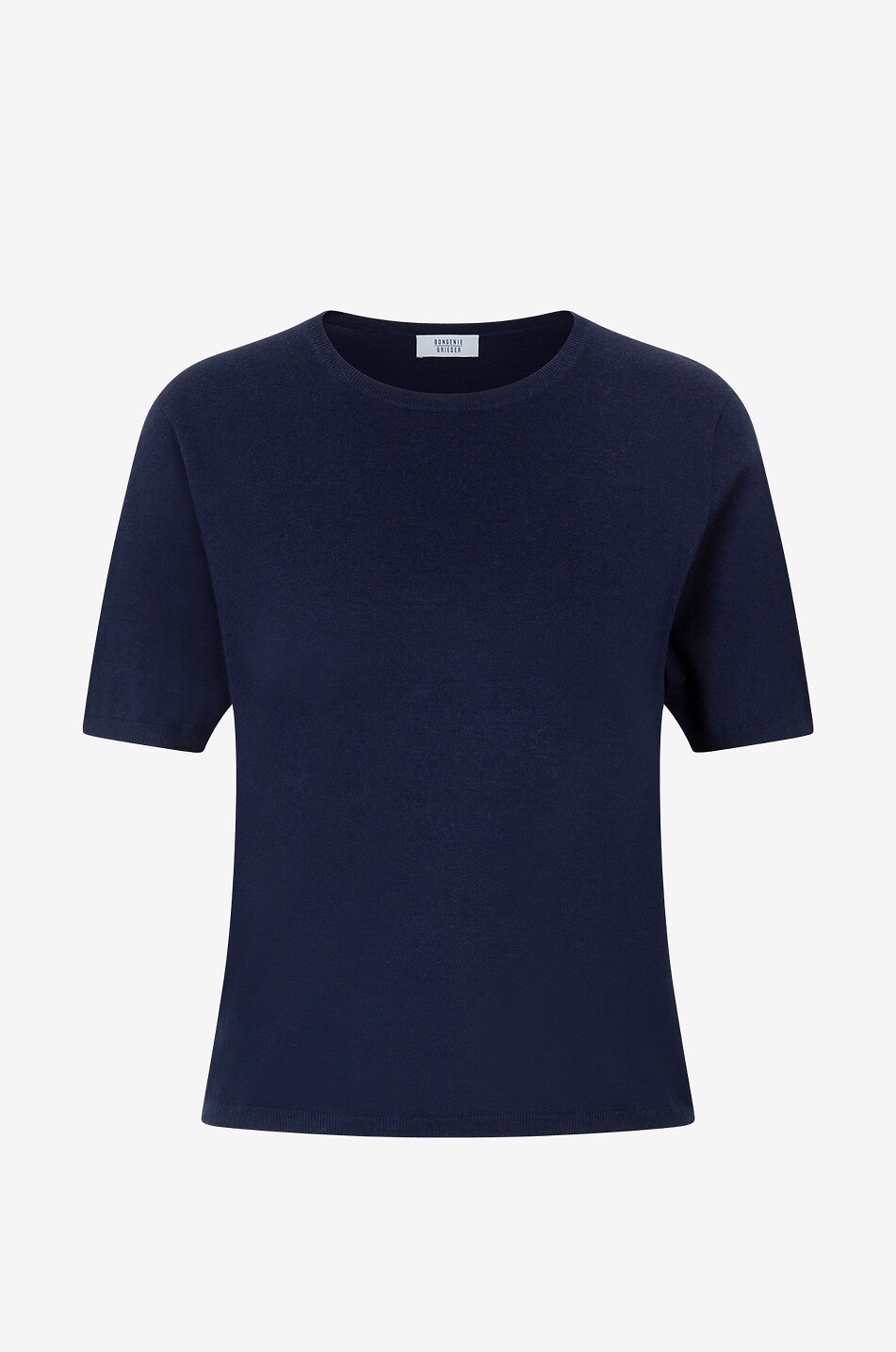 Kurzarm-Feinstrick-Pullover aus Baumwolle und Kaschmir