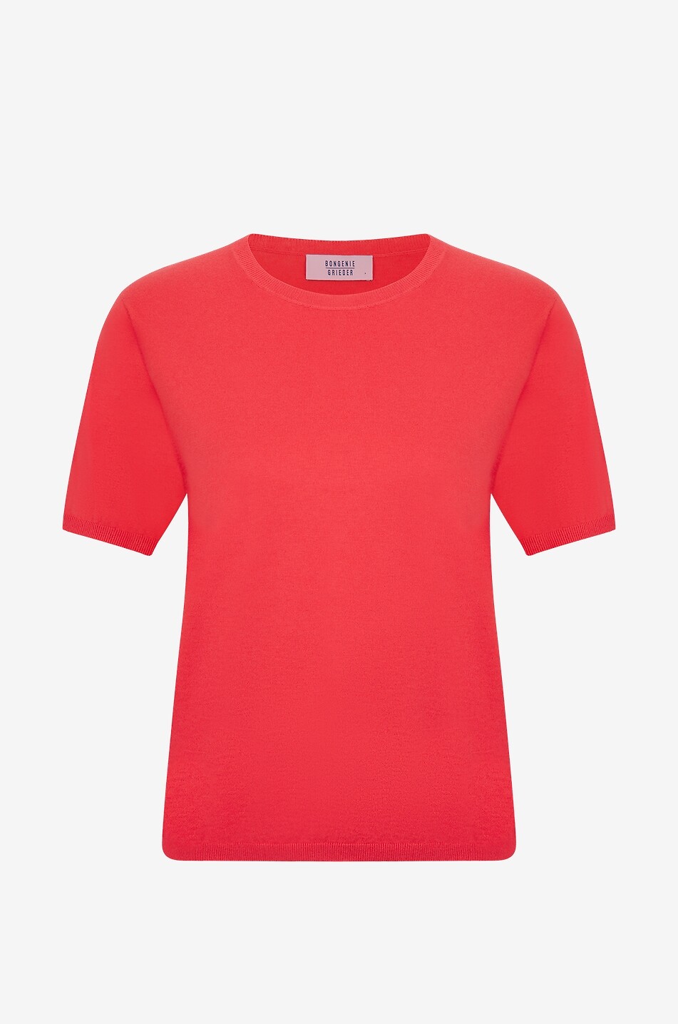 Pull fin à manches courtes en coton et cachemire