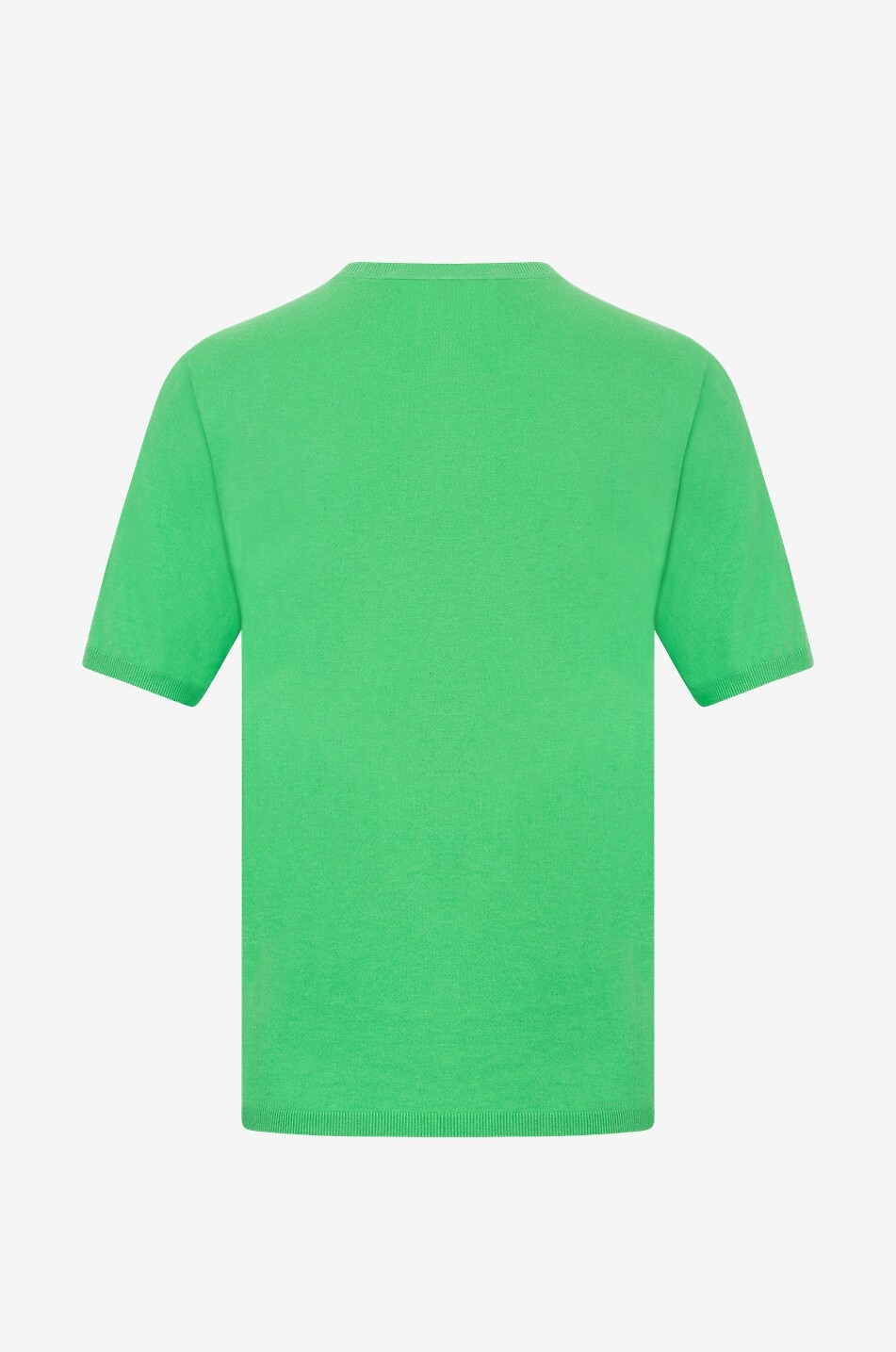 BONGÉNIE Pull fin à manches courtes en coton et cachemire Femme VERT 2