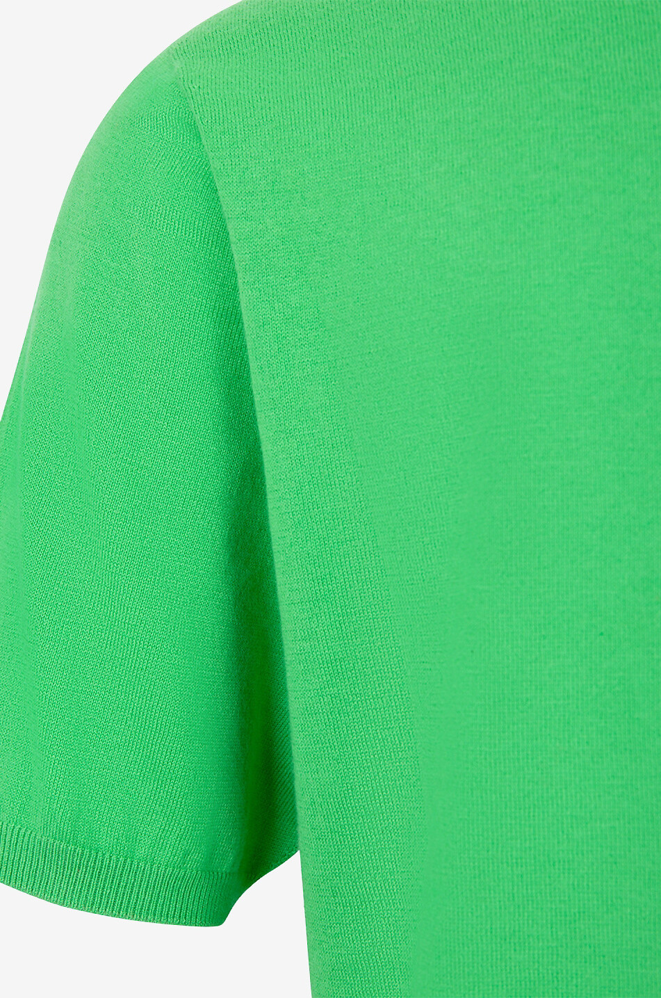 Pull fin à manches courtes en coton et cachemire