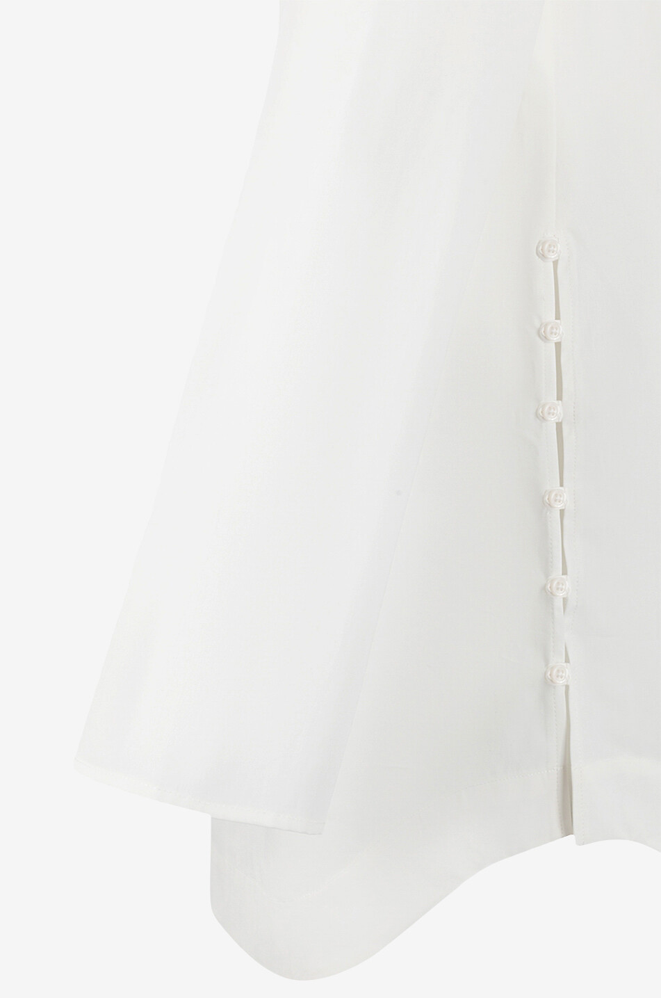 LOULOU STUDIO Robe chemise en coton biologique Eknath Femme BLANC 3
