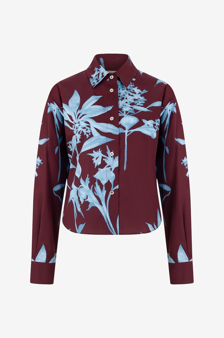 FORTE FORTE Herbarium printed cotton blouse Women BROWN 1