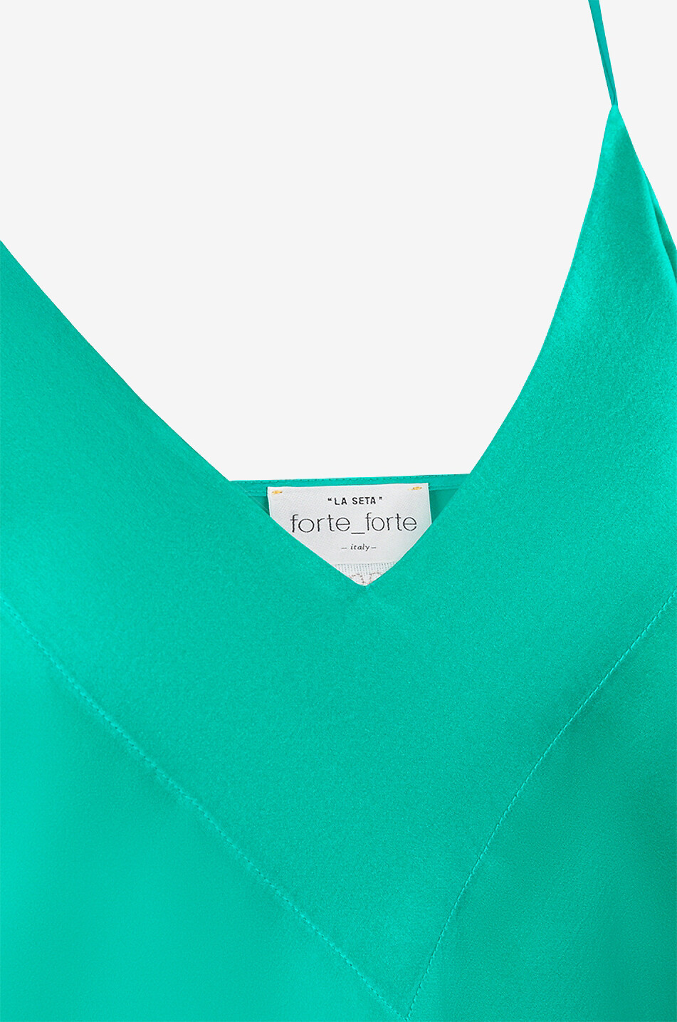 FORTE FORTE Caraco en satin de soie Femme VERT 3