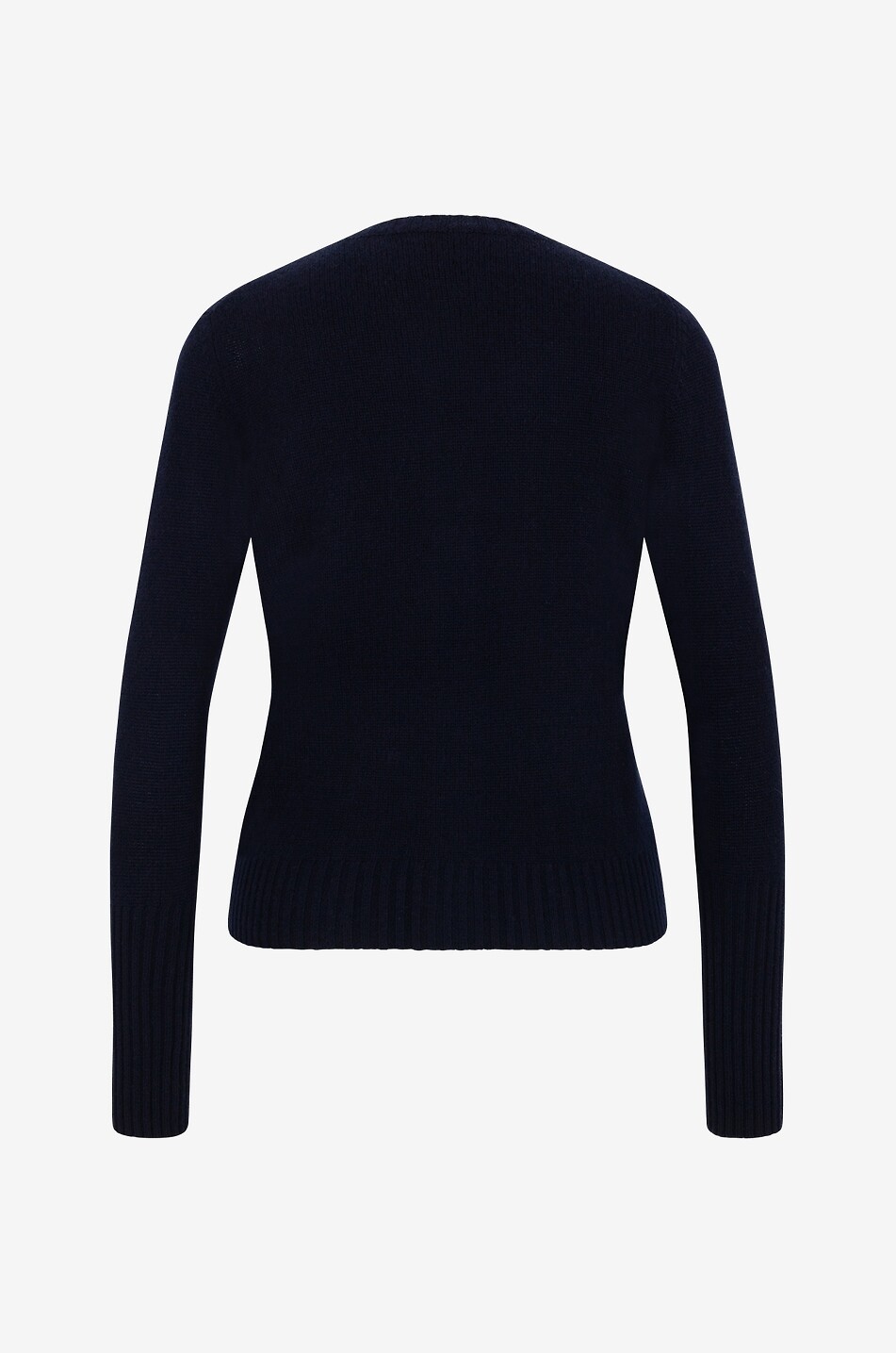 ALLUDE Cashmere button-down round neck cardigan Women DARK BLUE 2