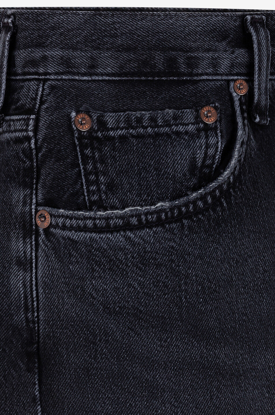 AGOLDE Jean droit Low Slung Femme NOIR 7