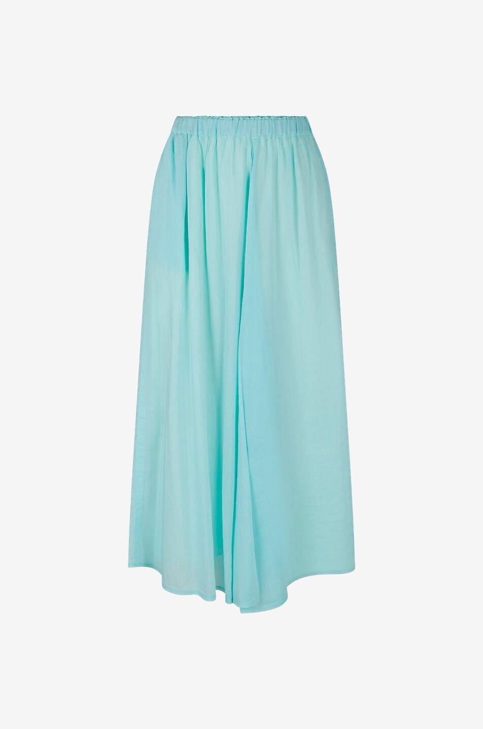 FORTE FORTE Jupe longue en voile de coton et soie Femme BLEU 1