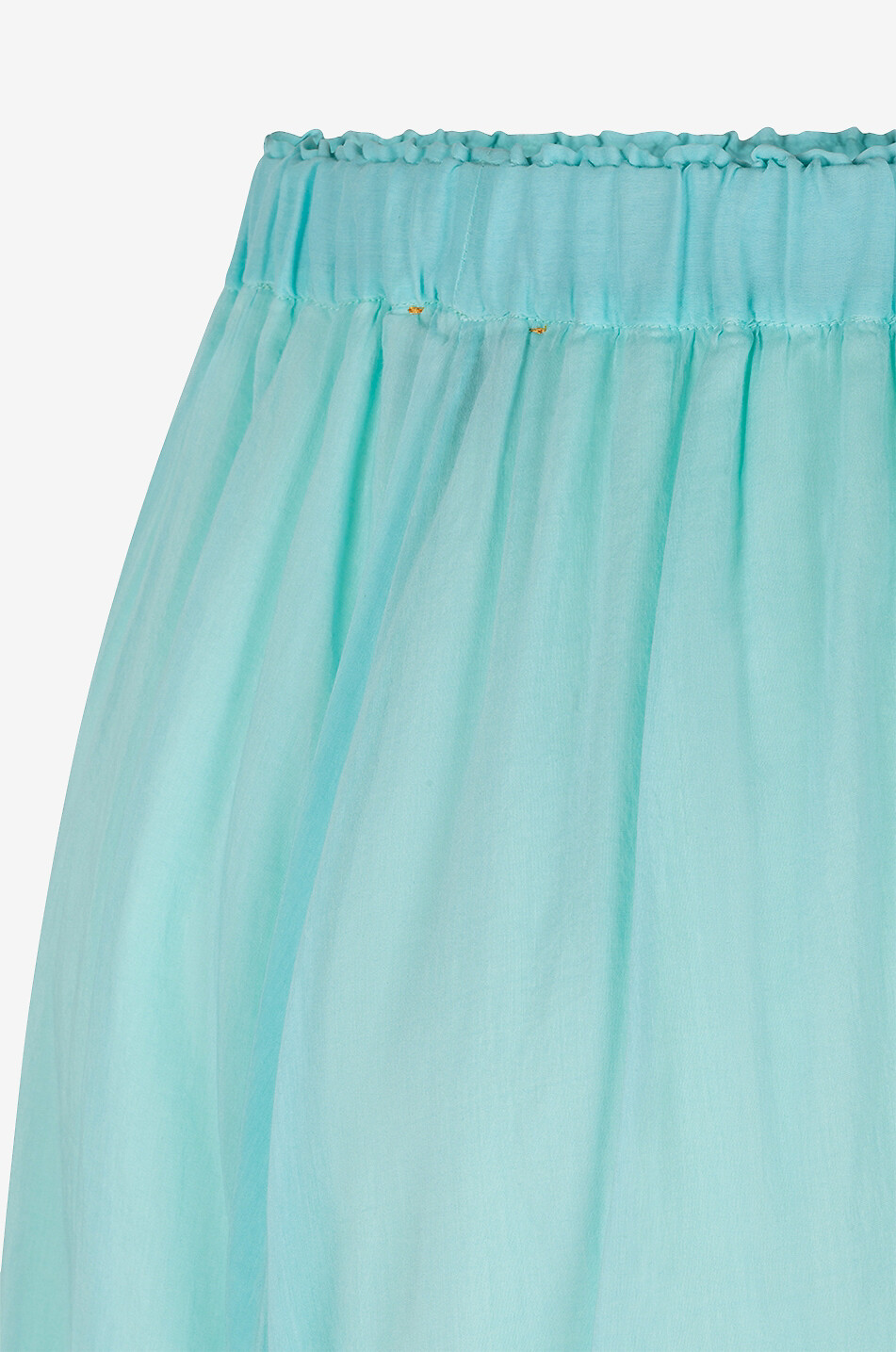FORTE FORTE Jupe longue en voile de coton et soie Femme BLEU 3
