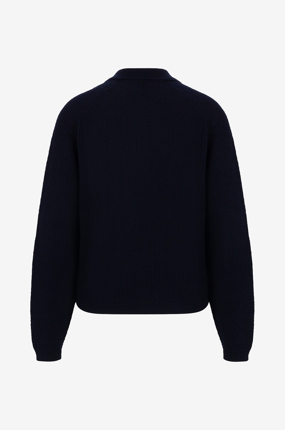 Pull polo en laine vierge et cachemire