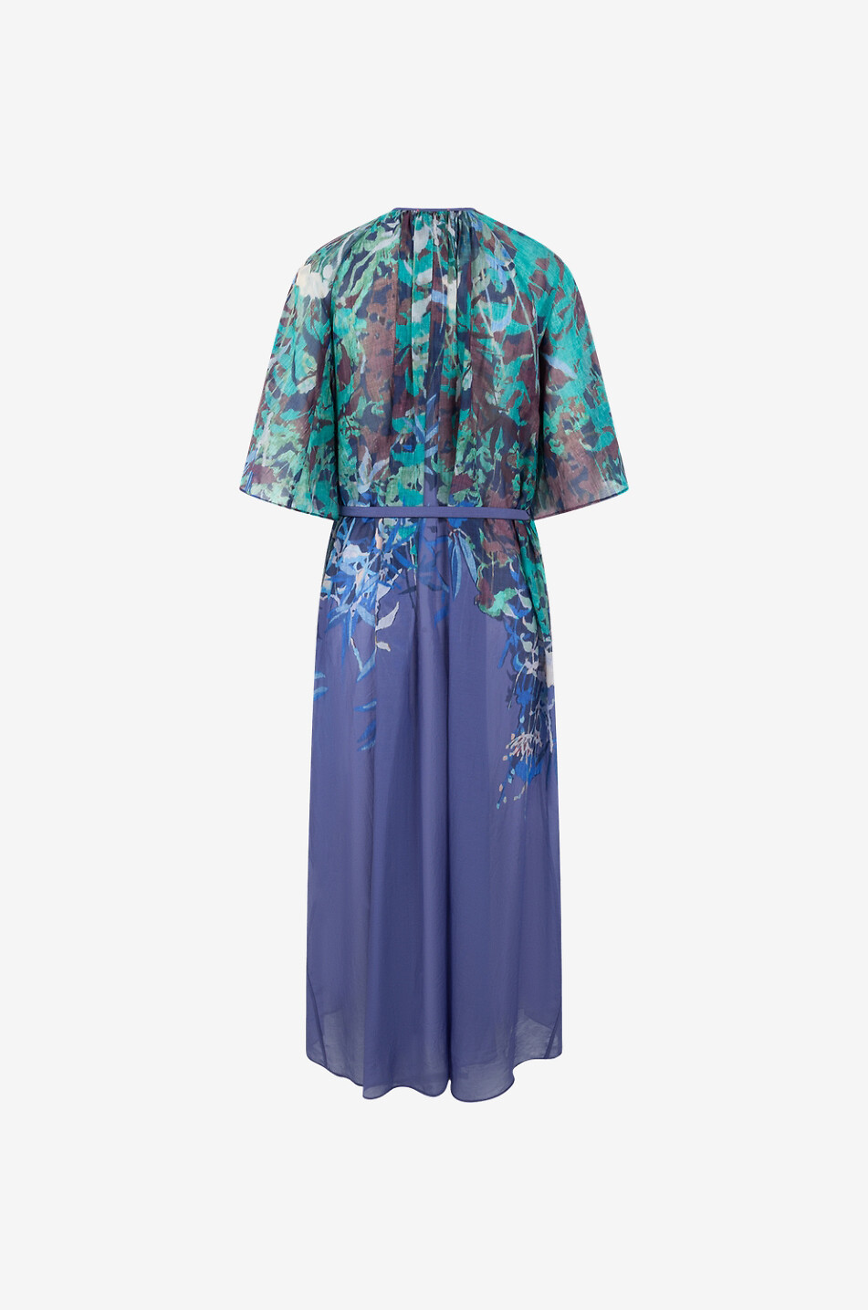 FORTE FORTE Robe longue en coton et soie Heaven Femme BLEU CLAIR 2