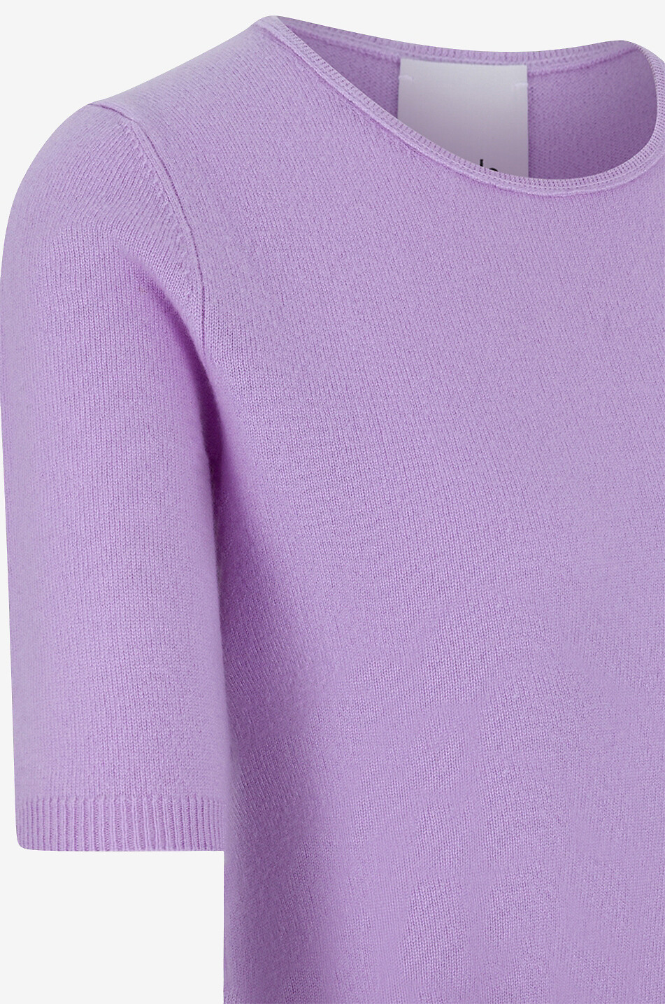 ALLUDE Cashmere and virgin wool three-quarter sleeve T-shirt Women PURPLE 3