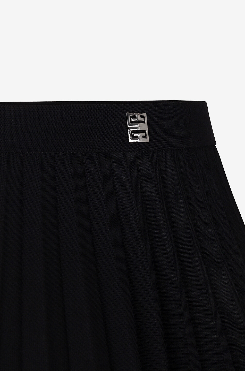 GIVENCHY 4G pleated midi wool blend skirt Women BLACK 3