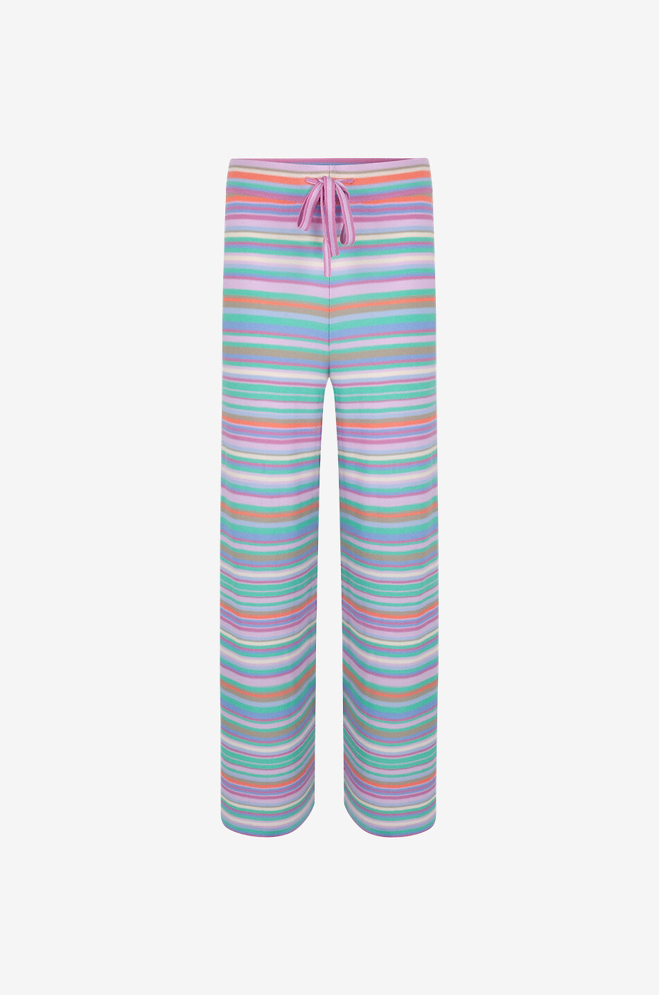 HEMISPHERE Gestreifte Hose mit weitem Bein aus Merinowolle Damen BUNT 1