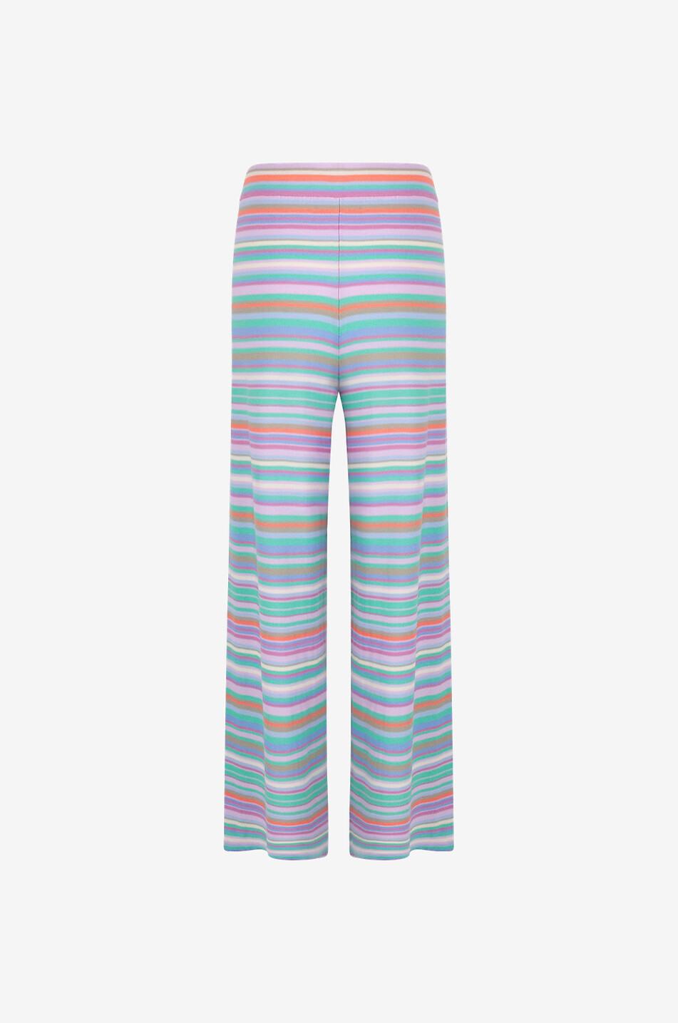 HEMISPHERE Gestreifte Hose mit weitem Bein aus Merinowolle Damen BUNT 2