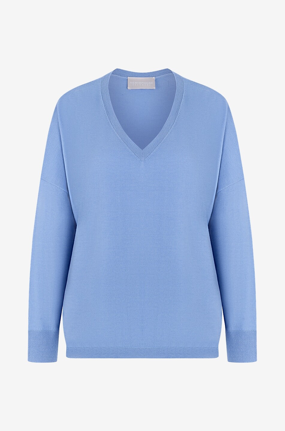 Pullover mit V-Ausschnitt aus Merinowolle