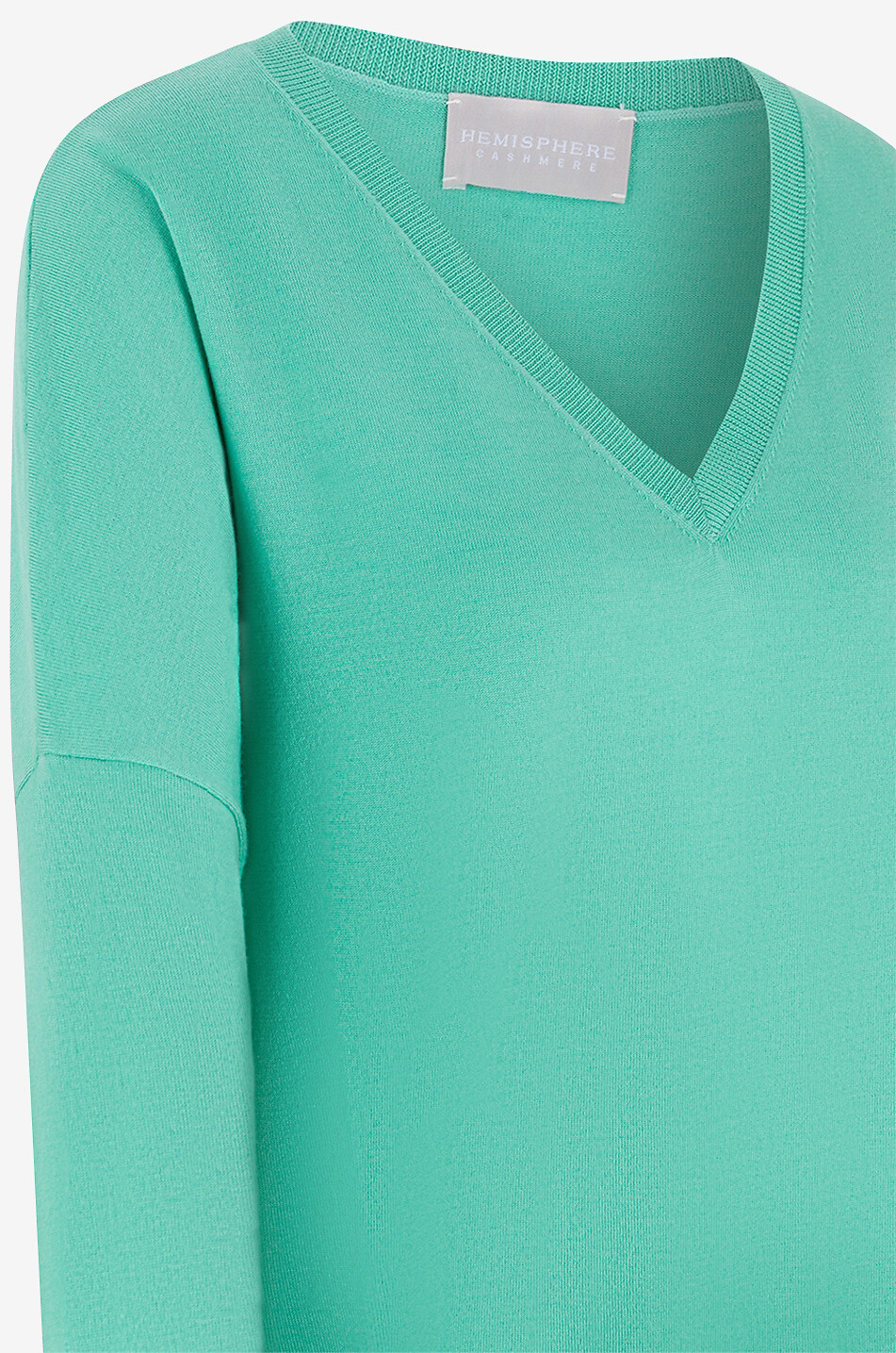 HEMISPHERE Pullover mit V-Ausschnitt aus Merinowolle Damen HELLGRÜN 3