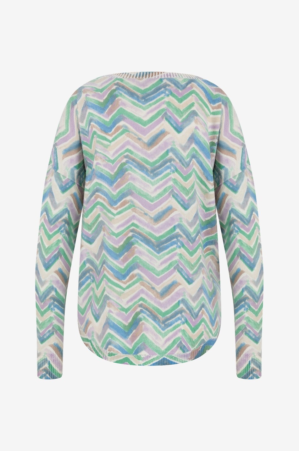HEMISPHERE Pullover mit Rundhalsausschnitt aus Kaschmir mit Zickzackmotiv Damen BUNT 2