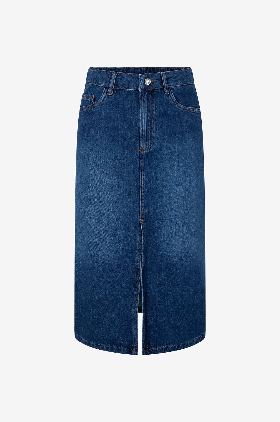 Jupe midi droite en denim Basta