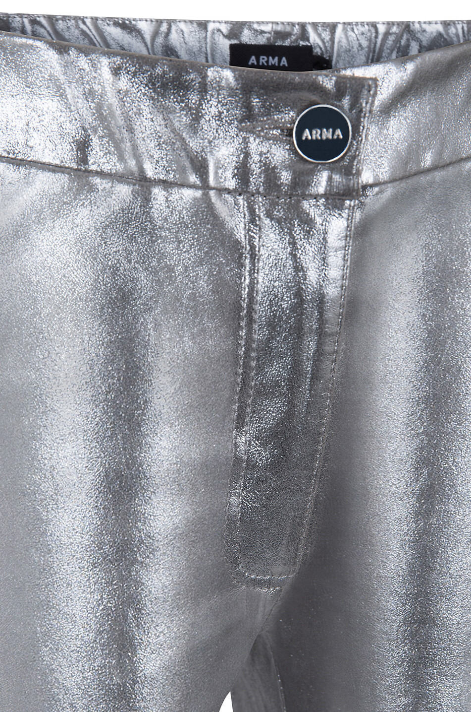 ARMA Lively metallic stretch leather trousers Women GREY 3