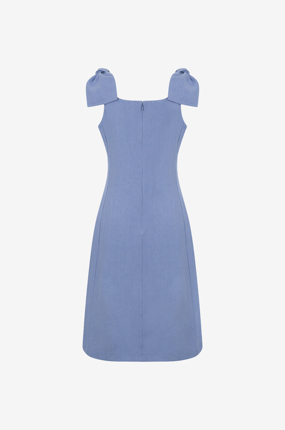 Robe midi bain de soleil en lin à noeuds