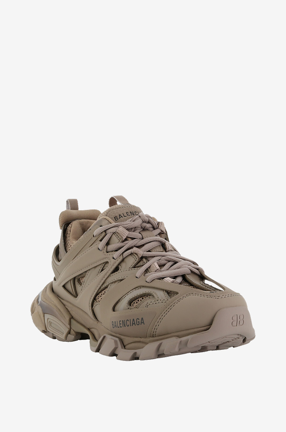 BALENCIAGA Baskets basses en matières recyclées Track Femme MARRON 1