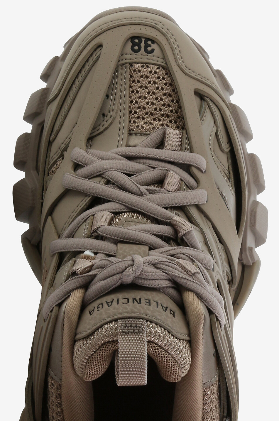 BALENCIAGA Baskets basses en matières recyclées Track Femme MARRON 5