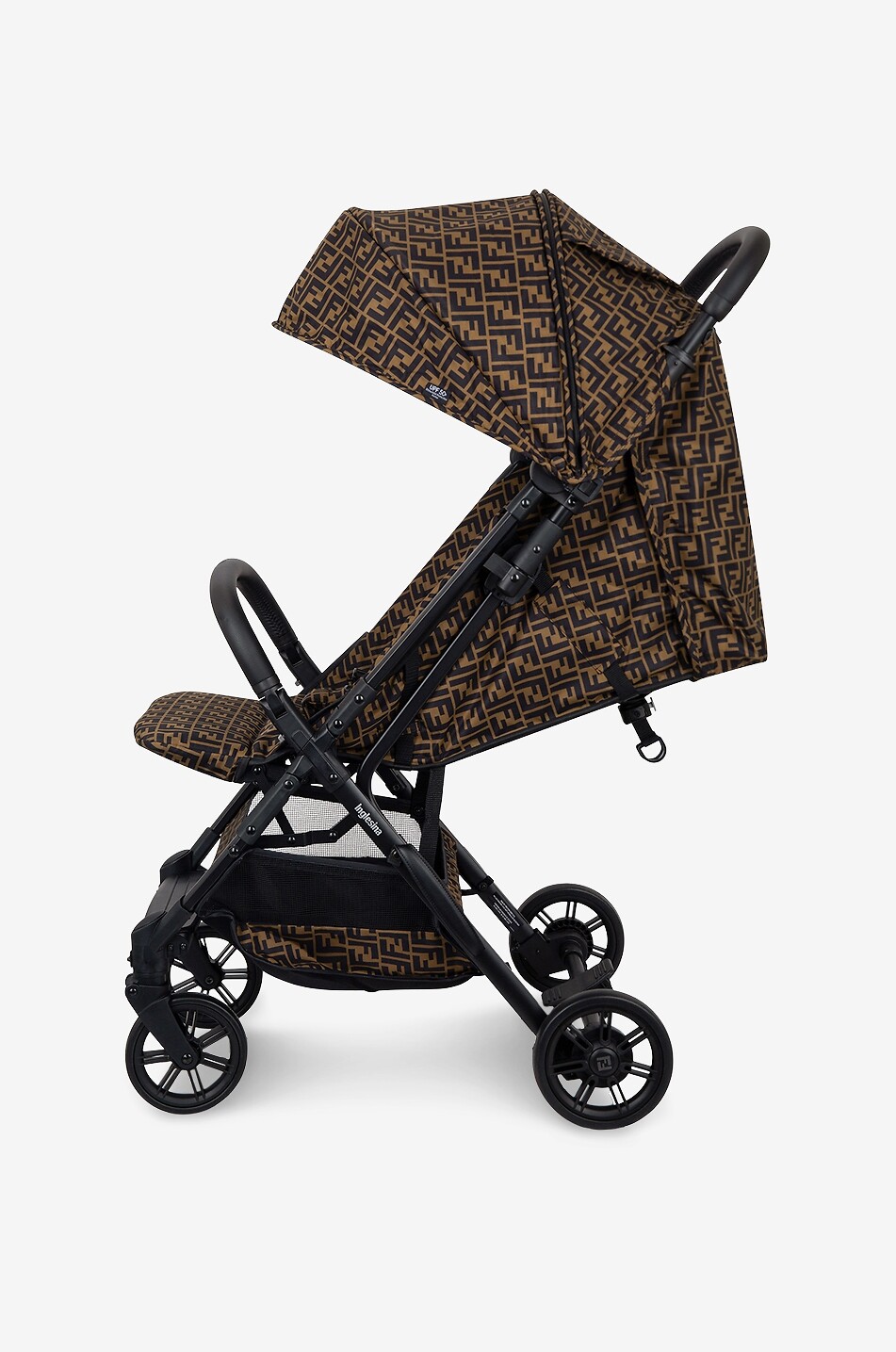 FENDI Kinderwagen mit FF-bedrucktem Stoff Baby BRAUN 3