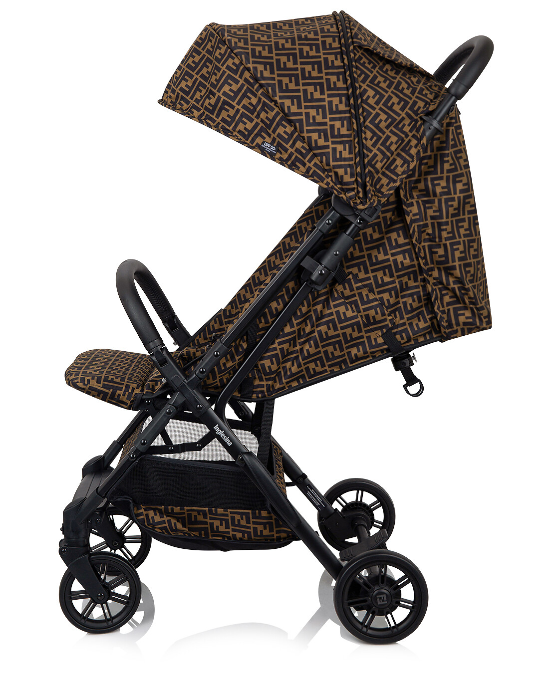 FENDI Poussette bébé recouverte de tissu FF Bébé MARRON 3