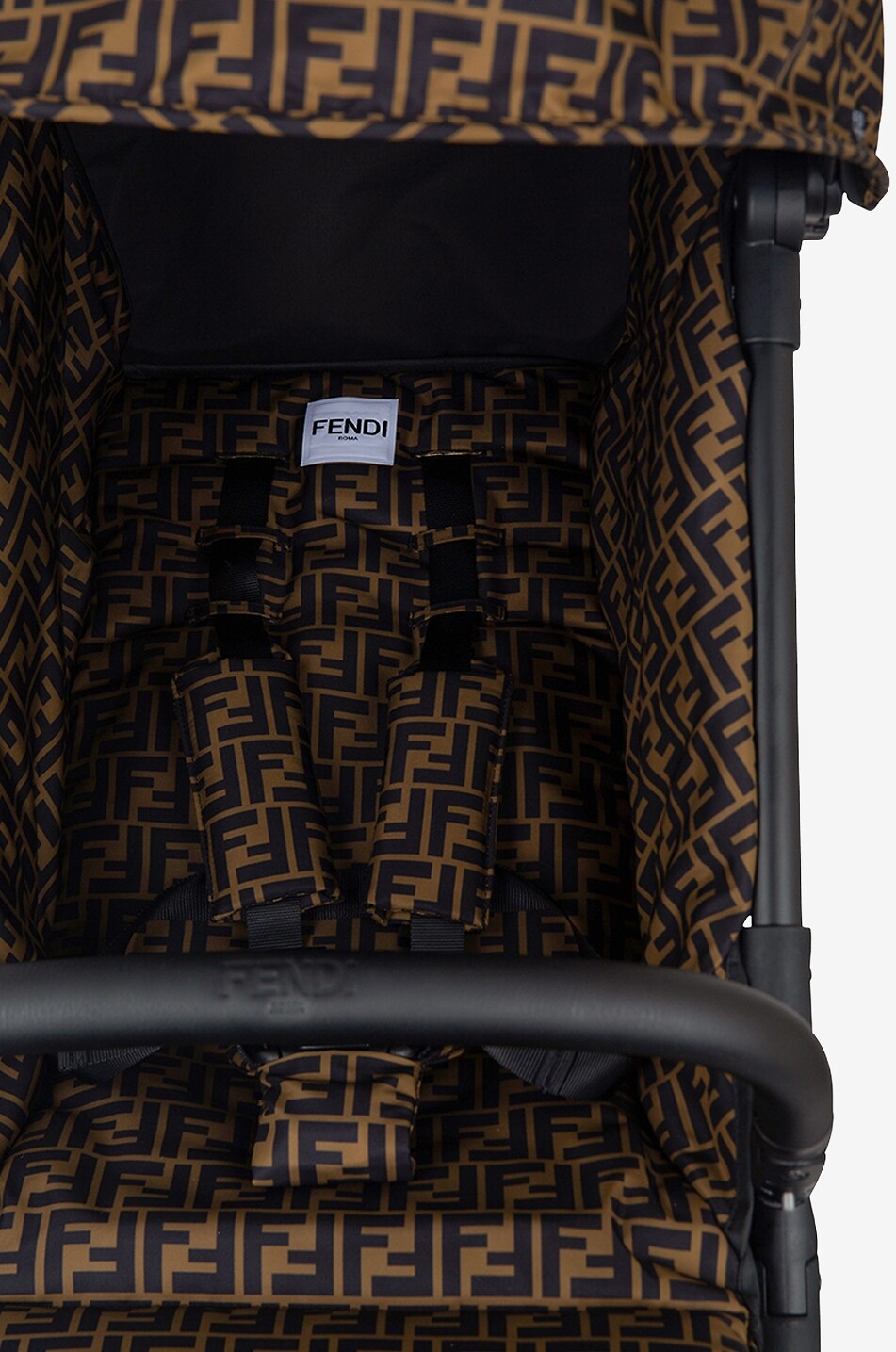 FENDI Kinderwagen mit FF-bedrucktem Stoff Baby BRAUN 5
