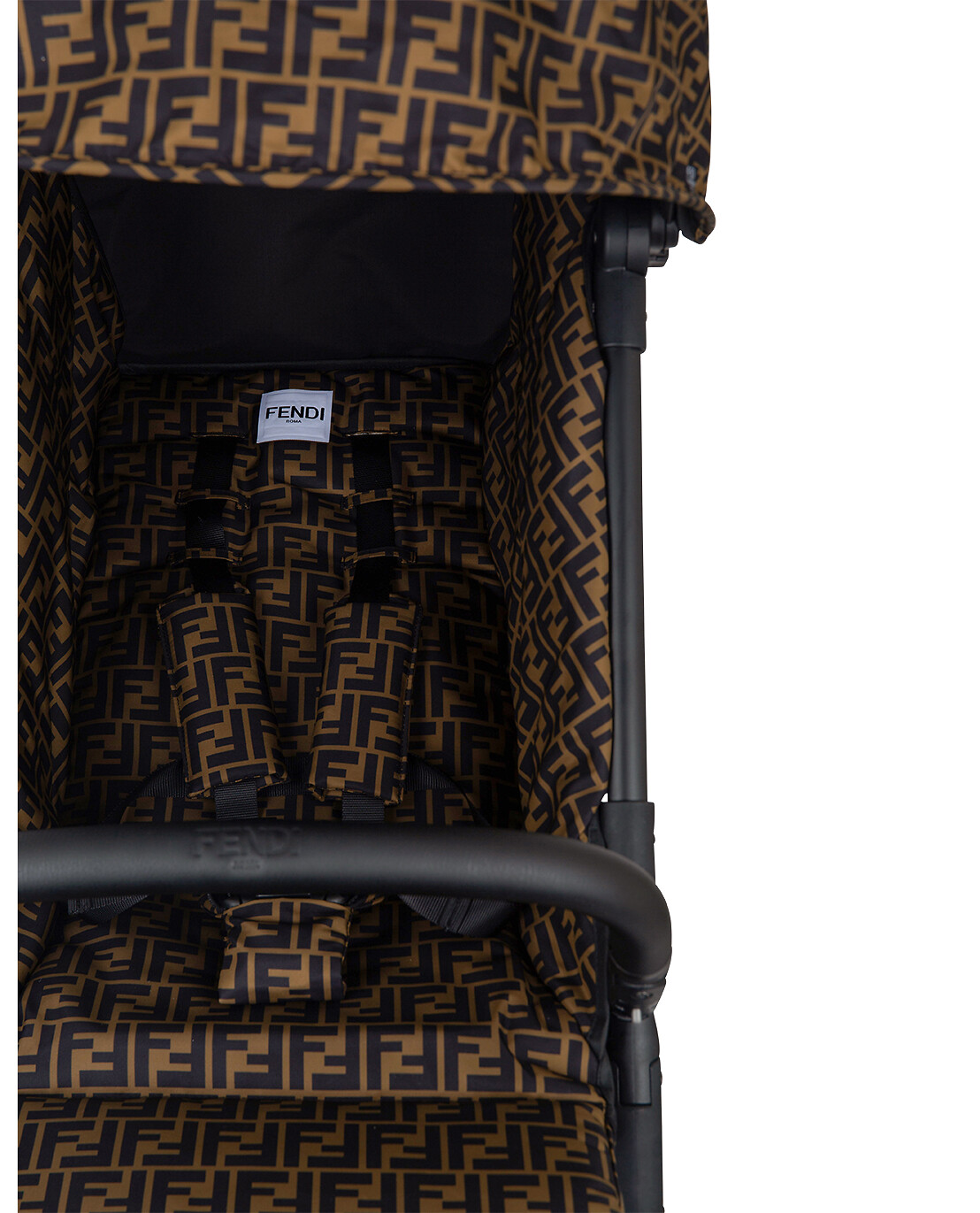 FENDI Poussette bébé recouverte de tissu FF Bébé MARRON 5