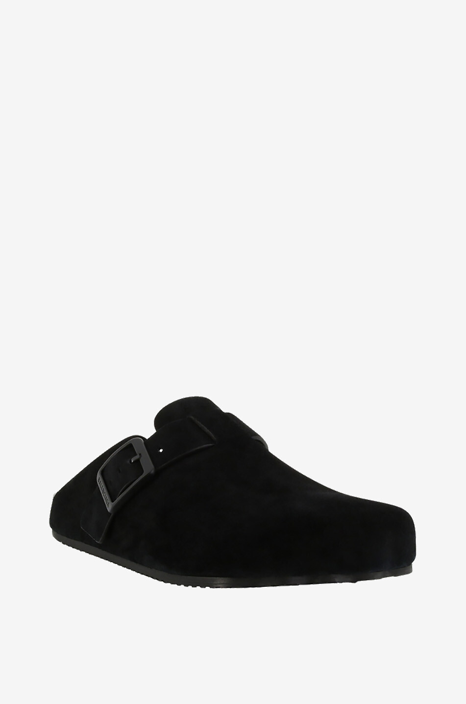 BALENCIAGA Sunday clogs in suede with buckle Men BLACK 1