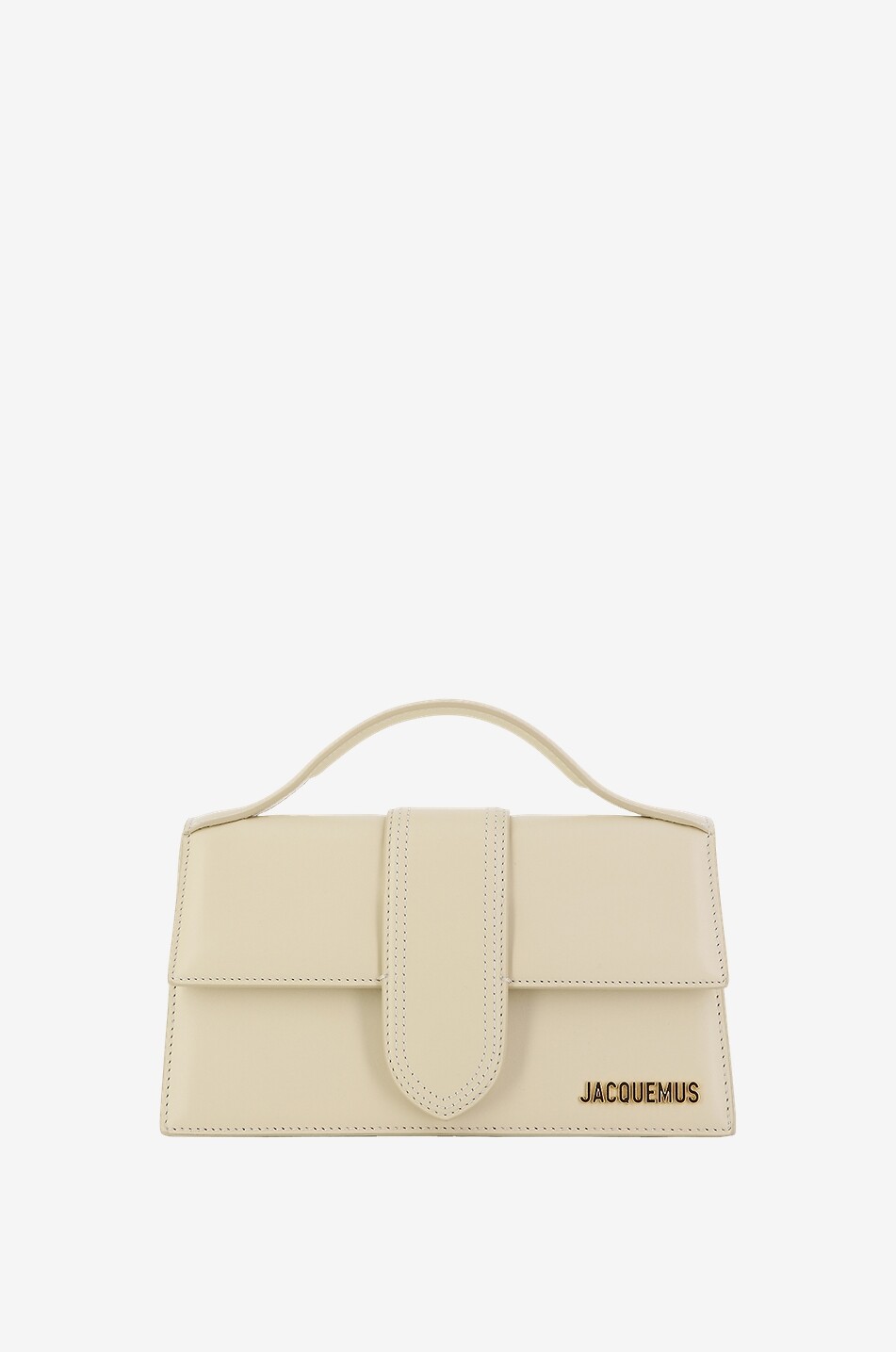 JACQUEMUS Sac à main en cuir de veau Le Grand Bambino Femme BEIGE 1