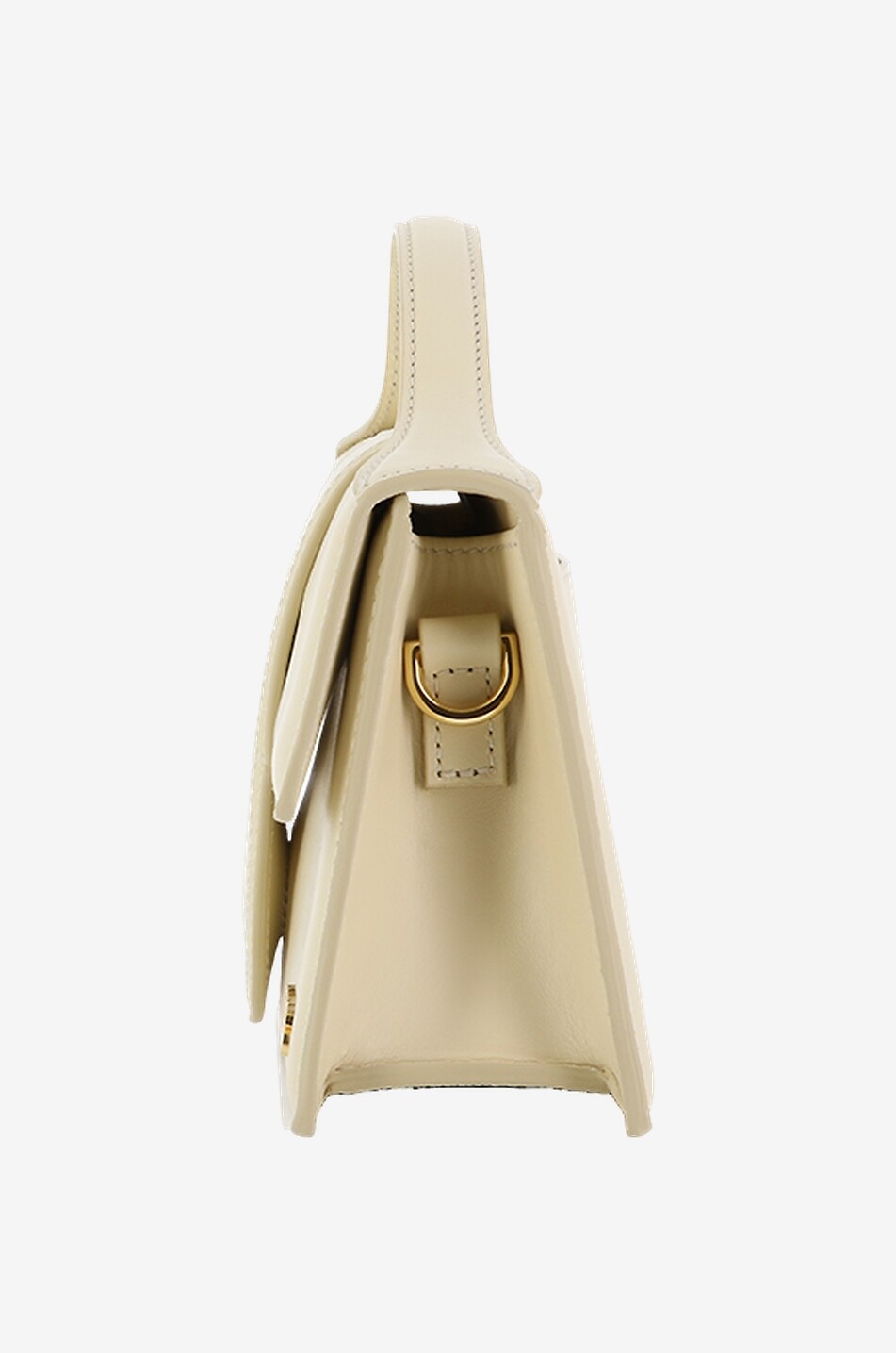 JACQUEMUS Sac à main en cuir de veau Le Grand Bambino Femme BEIGE 5