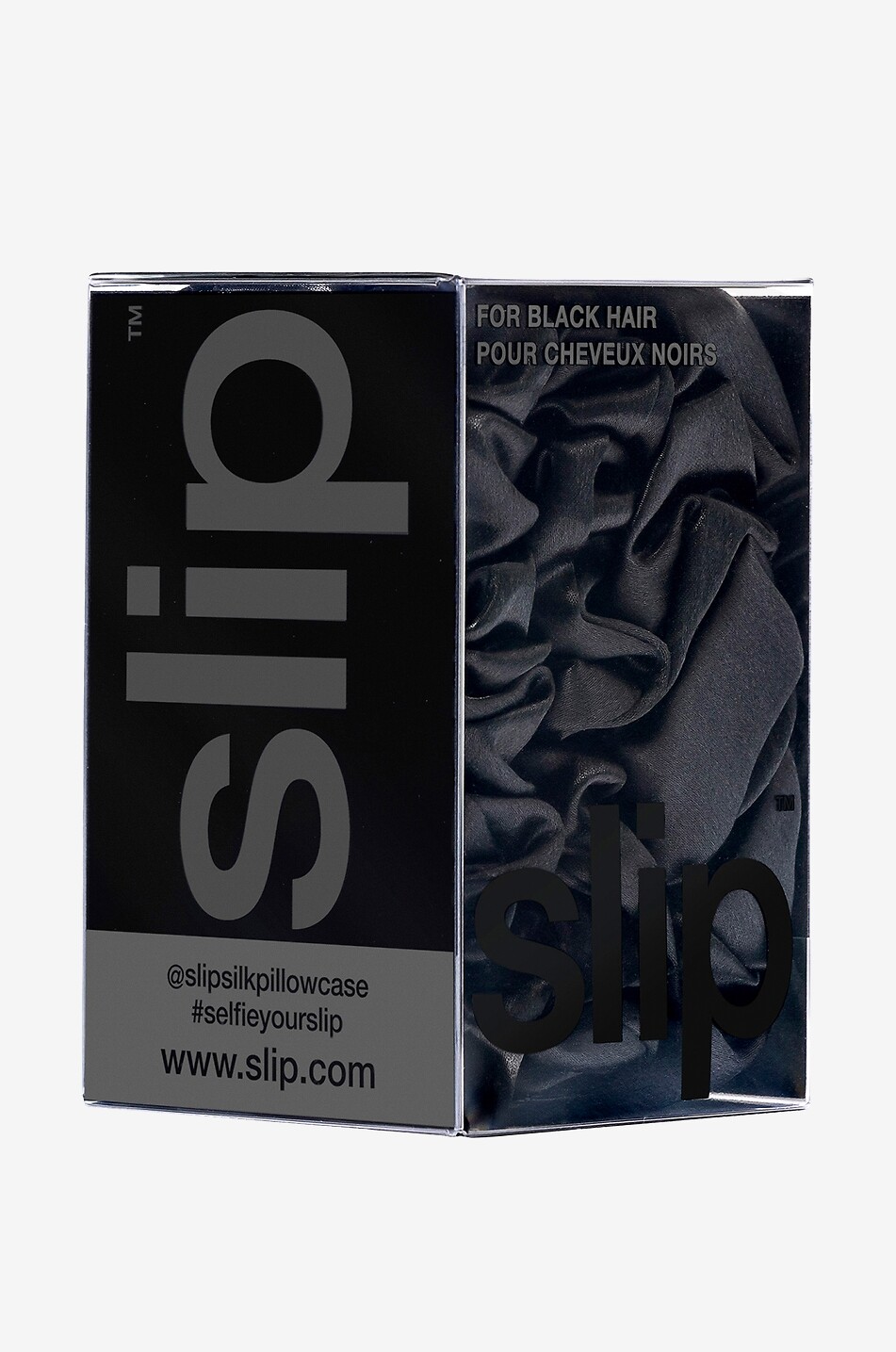 SLIP Back To Basics set of 3 silk scrunchies Unisex BLACK 4