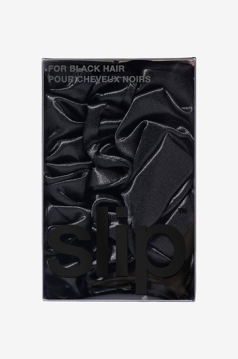 SLIP Back To Basics set of 3 silk scrunchies Unisex BLACK 3