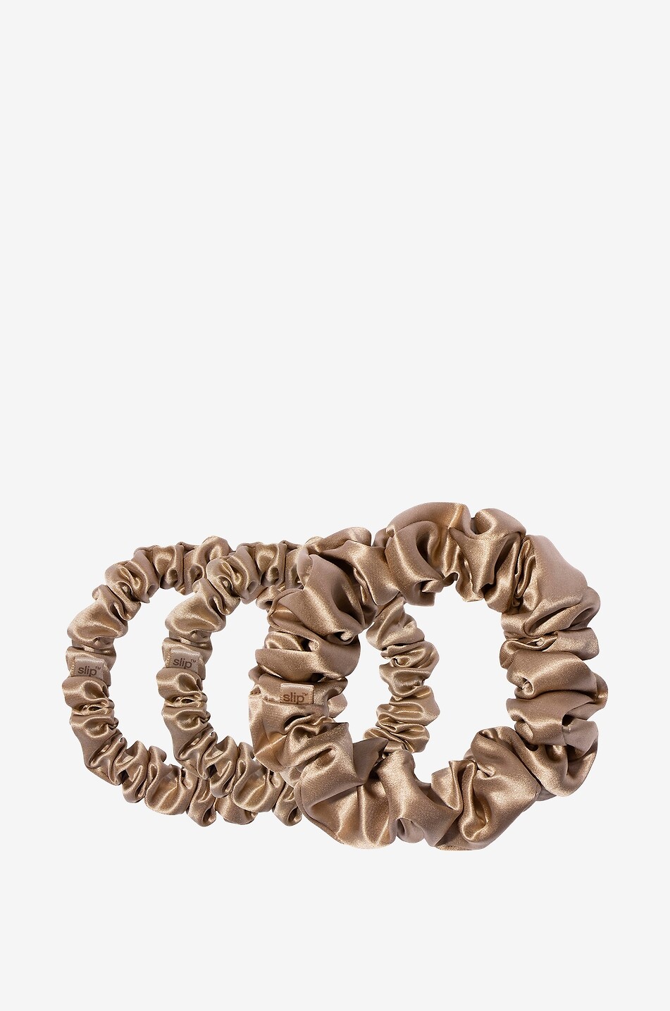 SLIP Back To Basics set of 3 silk scrunchies Unisex BEIGE 2