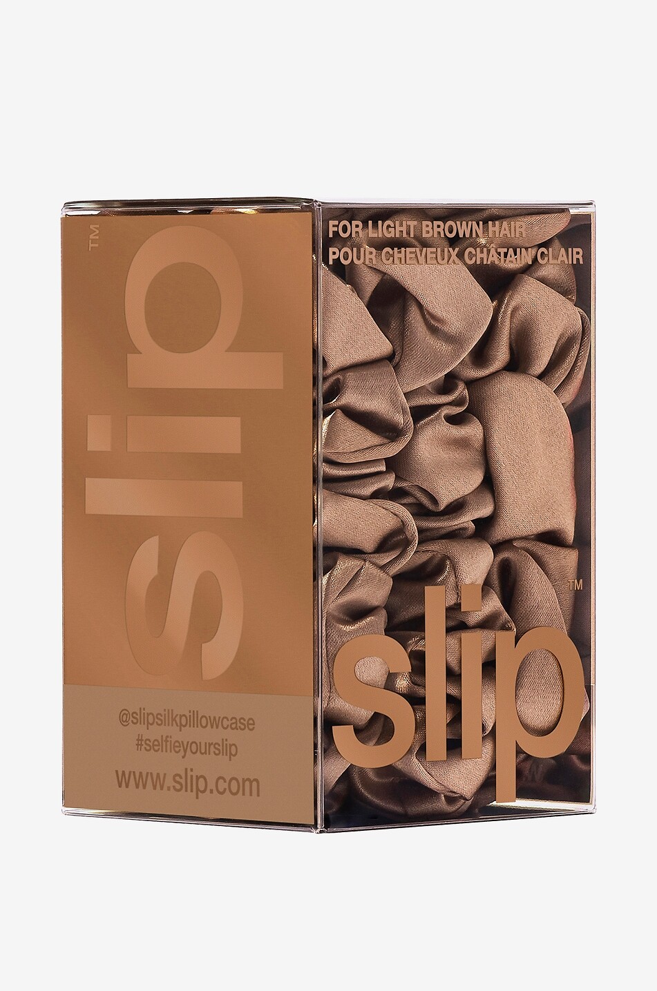 SLIP Back To Basics set of 3 silk scrunchies Unisex BEIGE 4