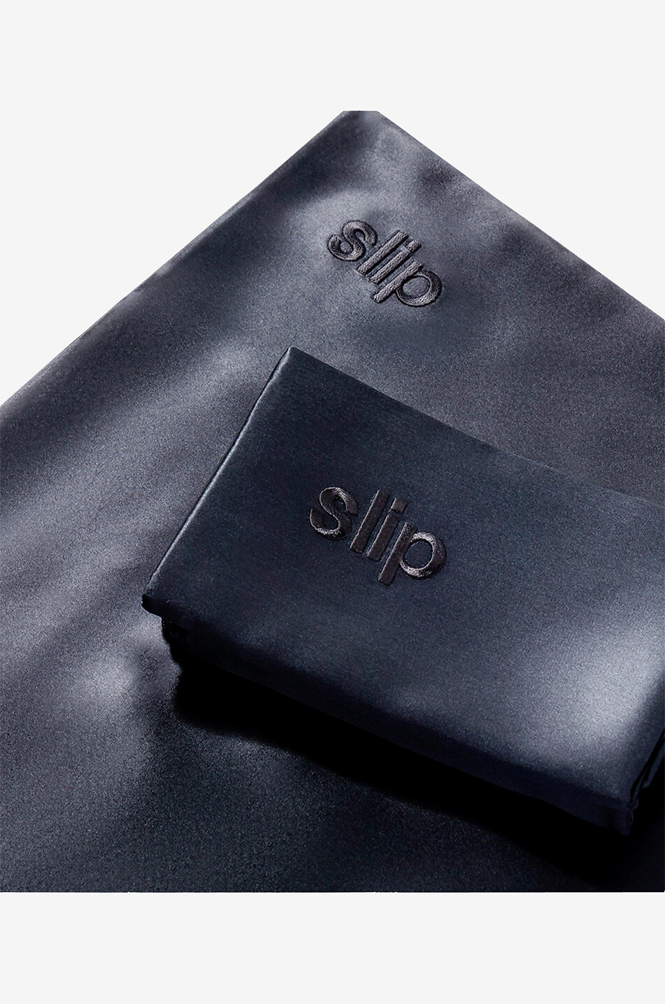 SLIP Taie d'oreiller rectangulaire en soie Queen Size Maison NOIR 3