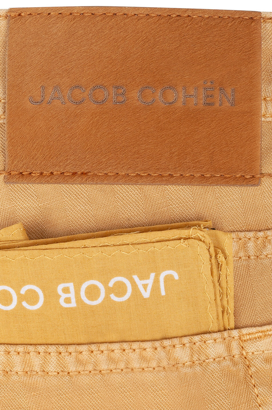 JACOB COHEN Bermuda en coton et lin Homme JAUNE MOYEN 3