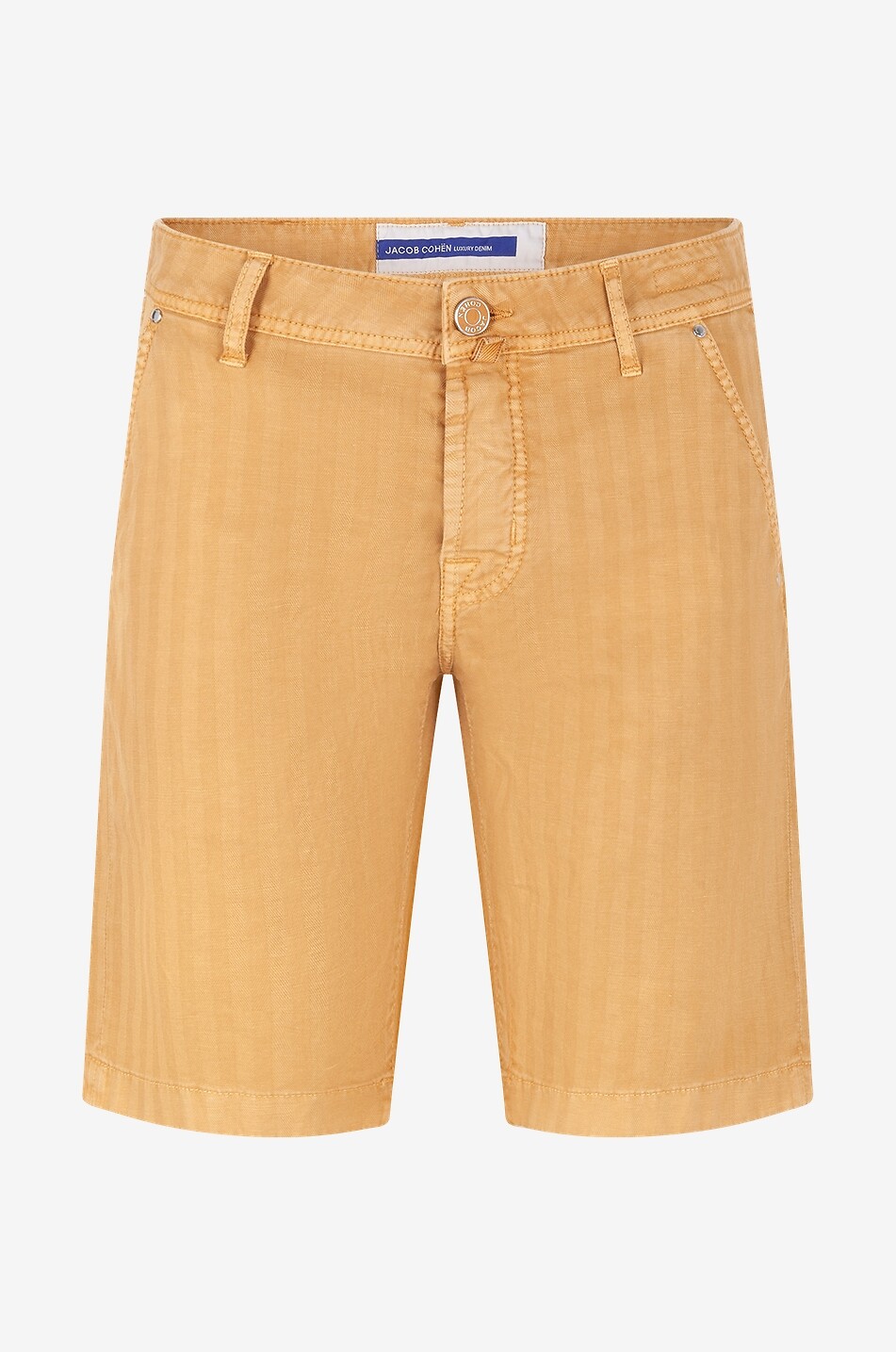JACOB COHEN Bermuda en coton et lin Homme JAUNE MOYEN 1