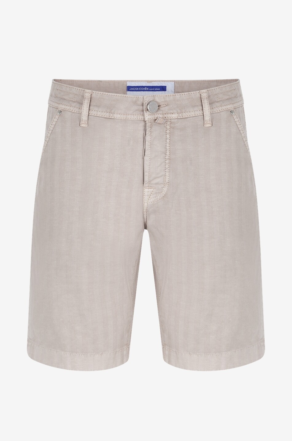 JACOB COHEN Cotton and linen Bermuda shorts Men BROWN 1