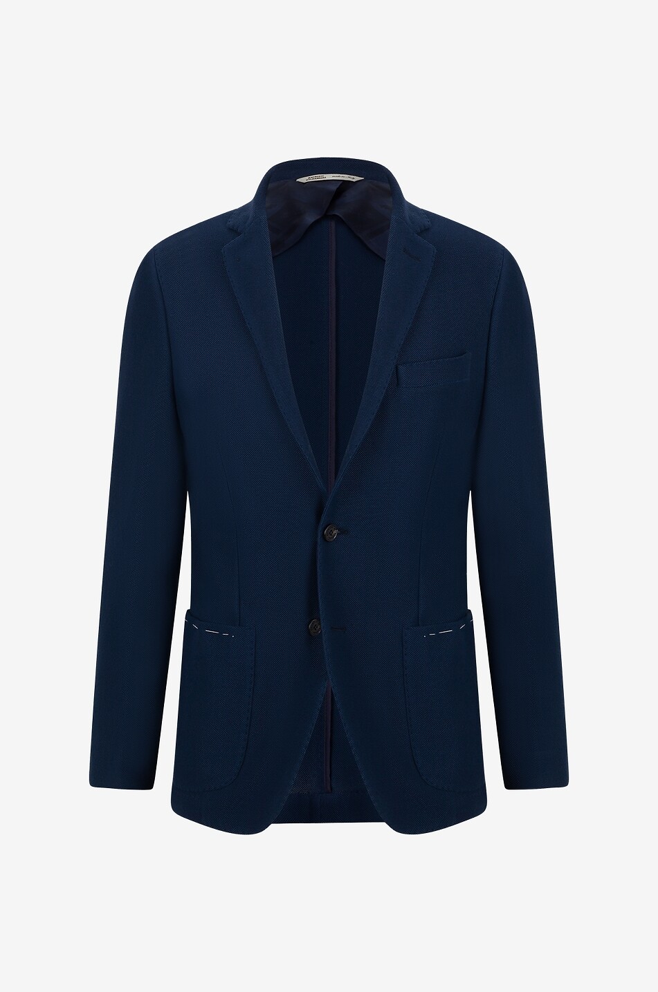 Einreihiger Blazer aus Baumwolle und Kaschmir