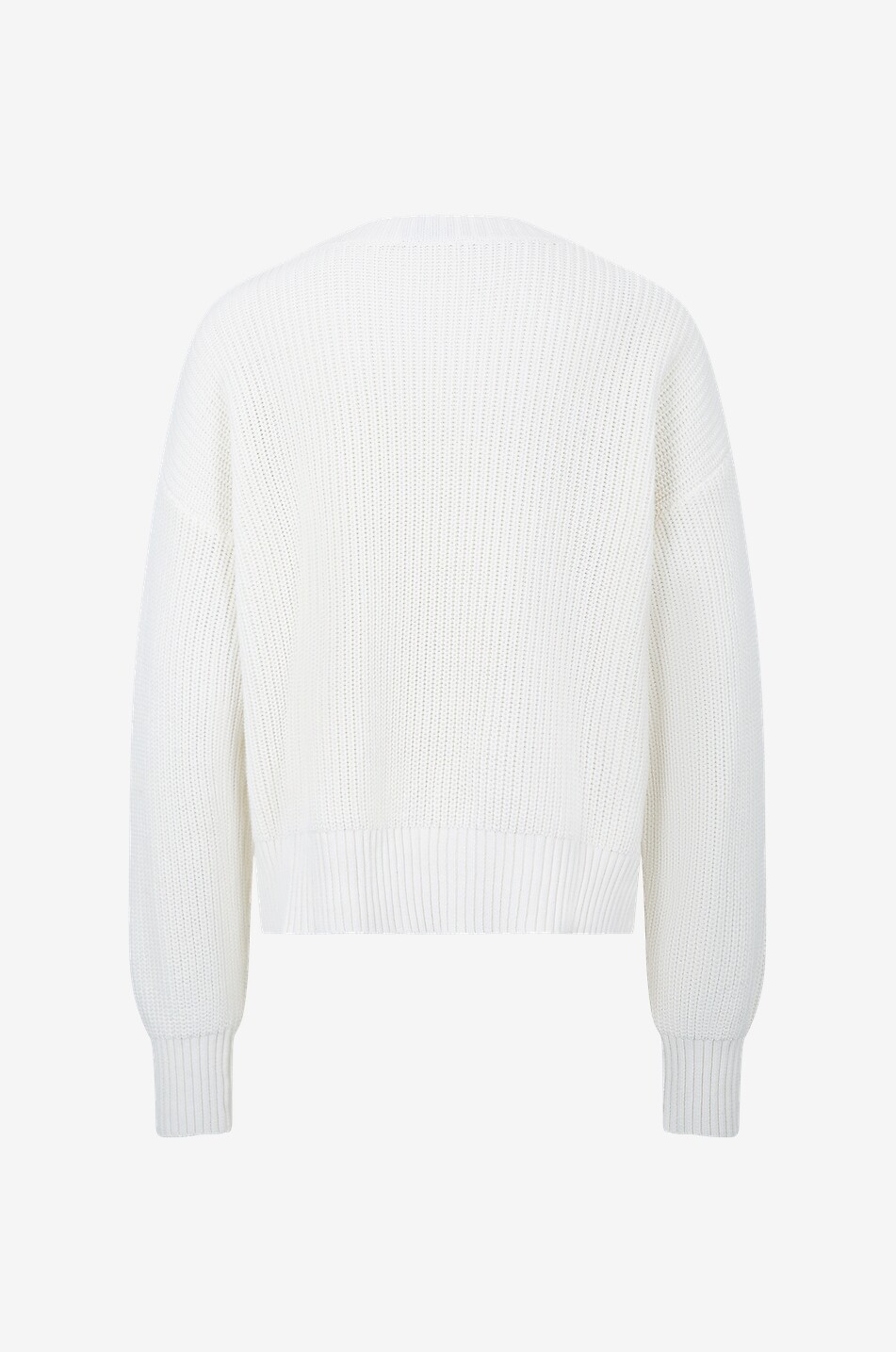 Pull à col rond en coton détail chaîne en maille