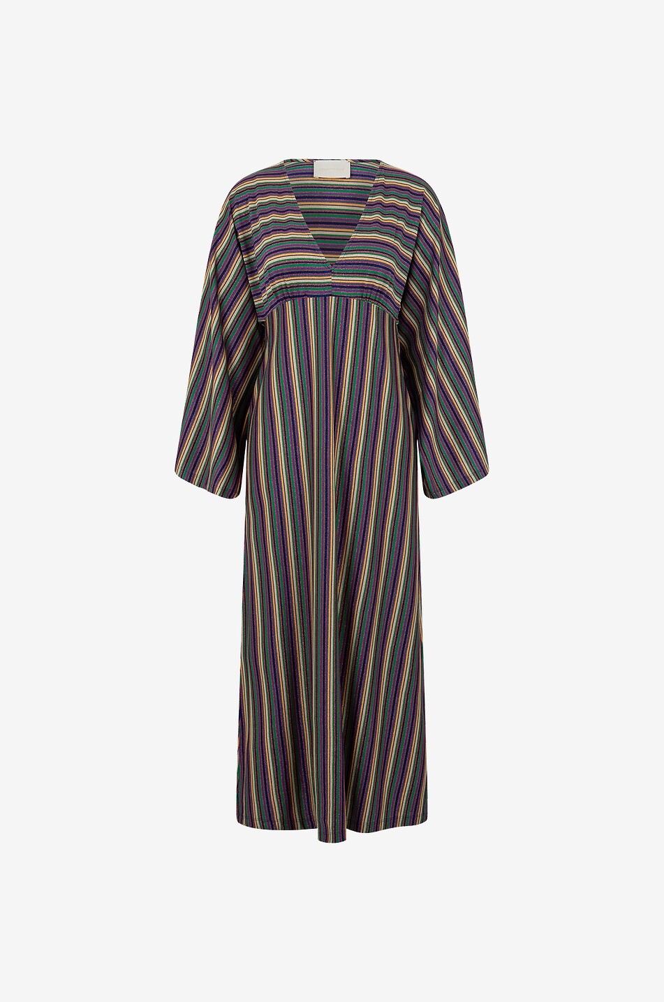 Langes gestreiftes Tunika-Kleid aus Viskose Margarida