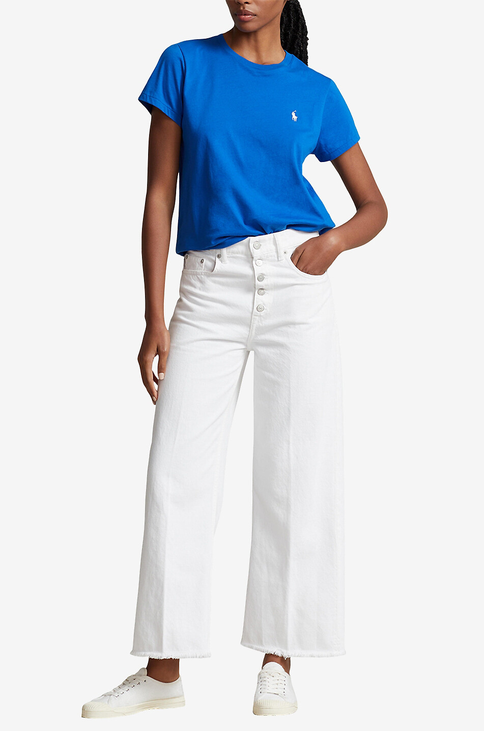 POLO RALPH LAUREN Pony short-sleeved jersey T-shirt Women BLUE 4