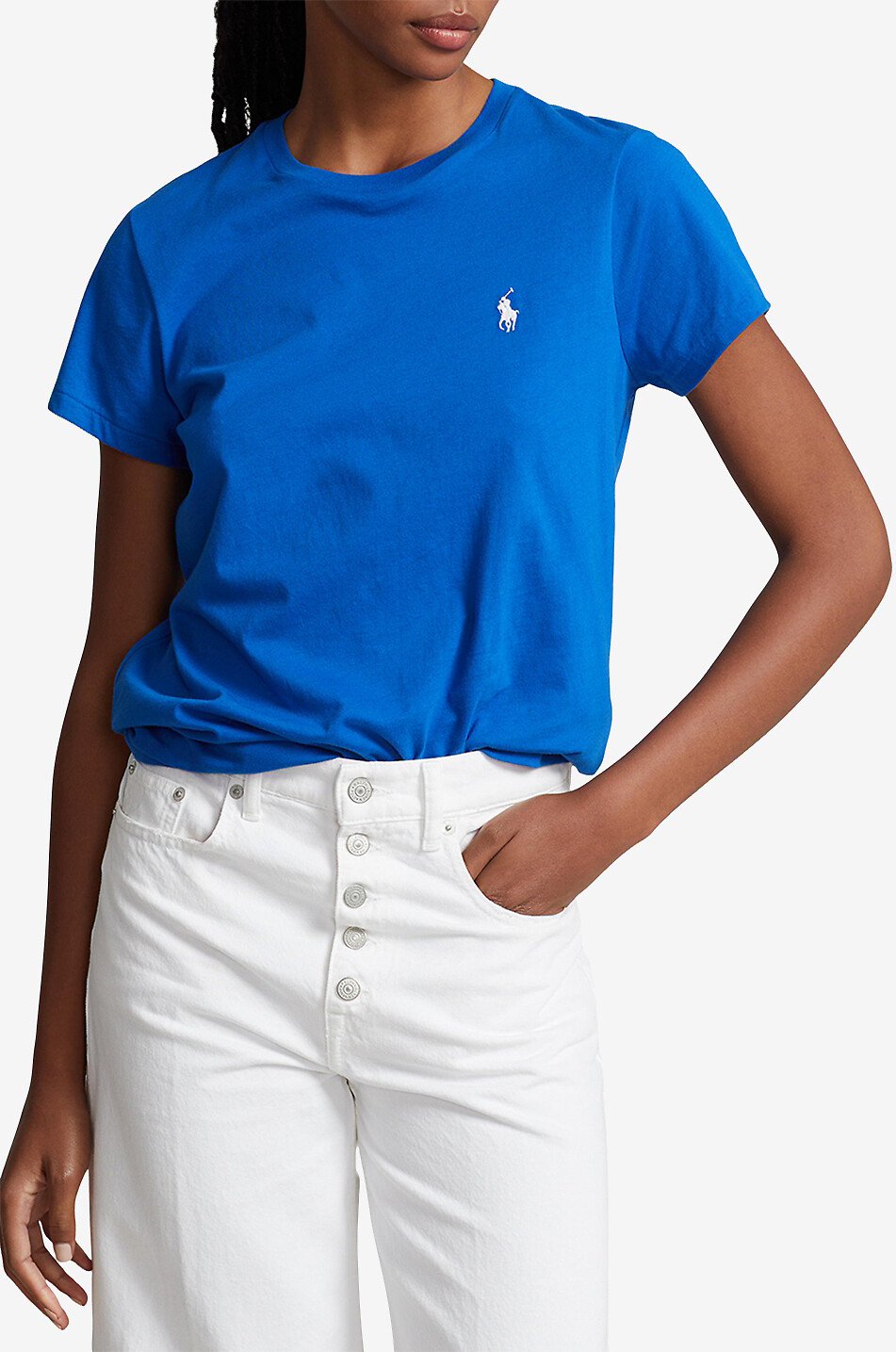 POLO RALPH LAUREN Pony short-sleeved jersey T-shirt Women BLUE 2