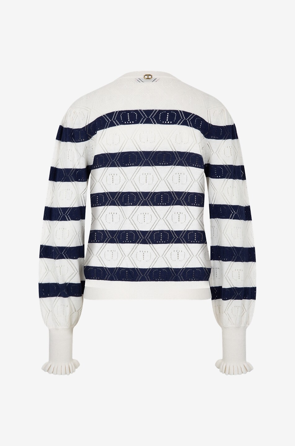 Cardigan ajouré à rayures