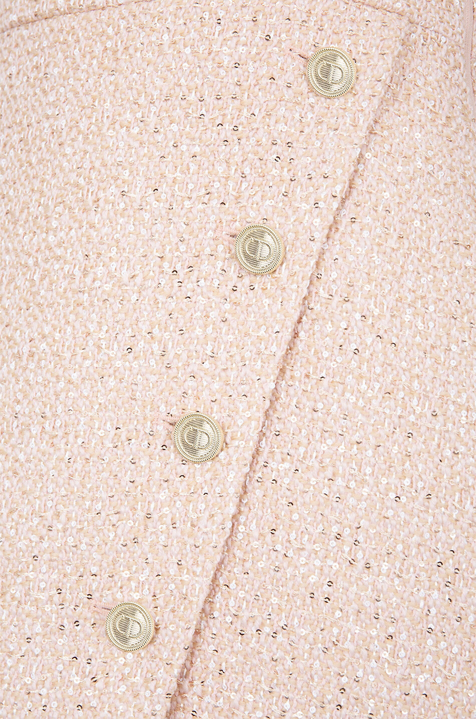 TWINSET Robe courte à col V en tweed Femme ROSE CLAIR 3